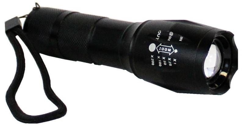 Luna24 simply great ideas... LED Taschenlampe LED Militär Taschenlampe mit Anti-Rutsch Griff und Schlaufe von Luna24 simply great ideas...