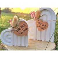 Herz Aus Raysin | Hochzeit Geschenk Trockenblumen Geburtstag Liebe Muttertag Braut Goldene Kita von LunaHandmadeArtDE