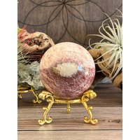 453G Dali Jaspis Kugel, Schwein Stein Kugel, Rote Calcit Kugel von LunaKaiCrystals