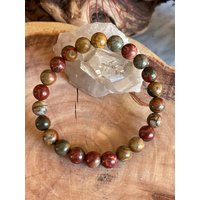 Echtes Cherry Creek Jaspis Perlenarmband, Picasso Perlenarmband von LunaKaiCrystals