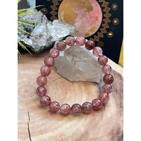 Echtes Rotes Rutilquarz Perlenarmband, Perlenarmband von LunaKaiCrystals