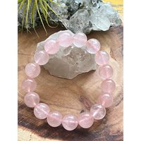 Natürliche Rosenquarz Perlenarmbänder, Chakra Heilung, Perlenarmbänder von LunaKaiCrystals