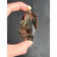 Bunter Rauchquarz Gartenkristall, Grüner Phantomquarz, Rosa Lodalith Kristall, Grünes Chakra, Taschenstein, Intuition Kristall von LunaSkyCrystals