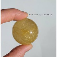 Goldene Rutilquarz Kugel, Goldener Rutilquarz, Reichtum Kristall, Manifestation Solar Plexus Chakra von LunaSkyCrystals