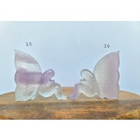 Lavendel Yttrium Fluorit Fee, Heilender Lila Fluorit, Herz Chakra Heilstein, Schutzkristall, Selbstfürsorge Kristall, Kristall Gartenfee von LunaSkyCrystals