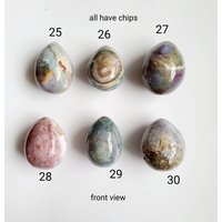 Ozean Jaspis Ei, Pastell Rosa Jaspis, Beruhigender Kristall, Heilendes Herzchakra, 7 Chakra Heiler von LunaSkyCrystals