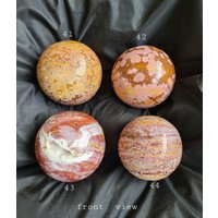 Ozean Jaspis Kugel, Rosa Jaspis, Druzy Beruhigender Kristall, Heilendes Herzchakra, Heilender 7 Chakra Heiler von LunaSkyCrystals