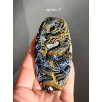 Pietersit-Drache, Geschnitzter Pietersit, Stirnchakra-Kristall, Donnerstein, Schutzkristall, Beruhigungskristall, Selbstfürsorge-Kristall von LunaSkyCrystals