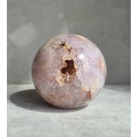 Rosa Amethyst Blumen Achat Druzy Kugel, Kirschblüten Achat, Rosa Beruhigender Kristall, Heilendes Herzchakra von LunaSkyCrystals