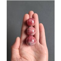 Rosa Rhodochrosit Mini Kugeln, Heilendes Herz Chakra, Beruhigender Kristall, Handschmeichler, Meditation Ball, Feng Shui Werkzeug von LunaSkyCrystals