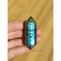 Türkis Labradorit Vogel, Blauer Spektrolit Stab, Geschnitzter Labradorit, Transformation Kristall, Blaues Halschakra, Energetisierender Kristall von LunaSkyCrystals