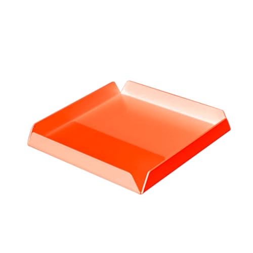 LunaVia Tablett LUIS S Farbig, quadratische Ablageschale aus Metall, Verschiedene Größen, Made in Europe (Neonorange, 15 x 15 x 2 cm) von LunaVia