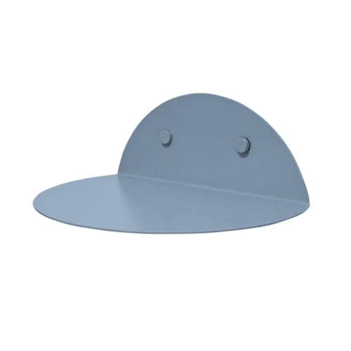 LunaVia Wandregal Tom, Halbrund, Regal aus Metall in modernem Design, Made in Europe (Taubenblau, 60 x 8 x 15 cm) von LunaVia