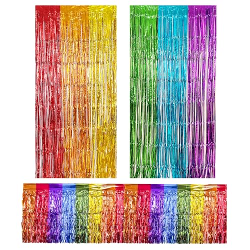 2 Stück Lametta Vorhänge Glitzer 1m x 2m,1 Tischrock,Lamettavorhang Tinsel Glitzervorhang Folienfransen, Metallic Luftschlangen Hintergrund für Partys Foto Geburtstagsdeko Hochzeit 2 Stück Lametta Vorhänge Glitzer 1m x 2m,1 Tischrock,Lamettavorhang Tinsel Glitzervorhang Folienfransen, Metallic Luftschlangen Hintergrund für Partys Foto Geburtstagsdeko Hochzeit von Lunaanda
