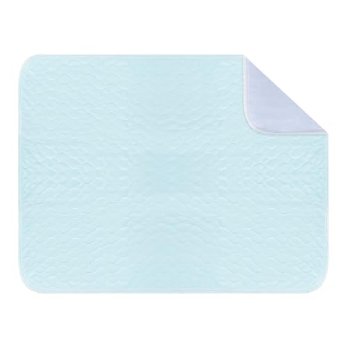 Lunaanda Inkontinenzunterlage Waschbar, wasserdichte Matratzenschutz Bettunterlage Waschbar Betteinlagen Inkontinenz, Wiederverwendbare Matratzenauflage für Kinder oder Erwachsene, 92 x 87 cm, Blau von Lunaanda