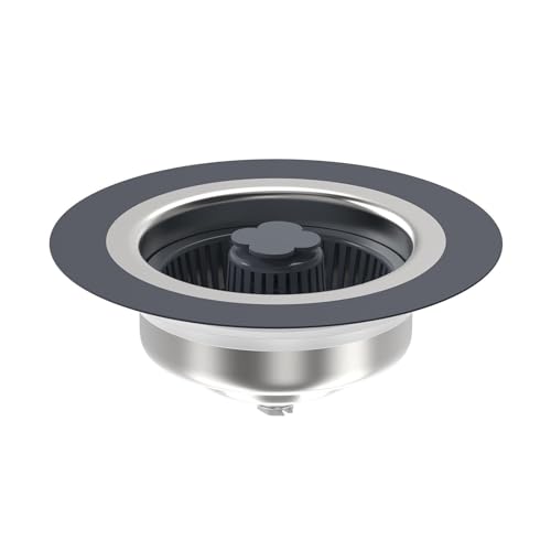 Waschbeckenstöpsel,Küchen Spülbecken Stöpsel,3-in-1 Pop-Up Filter Aus Edelstahl,Abflusssieb Lebensmittelreste Herausfiltern,Universal Abflusssieb Küchenspüle,Tiefe der Spüle>40mm (B) von Lunaanda