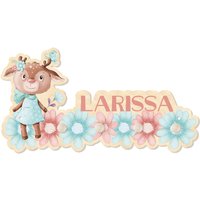 Kindergarderobe Rehkitz - Niedliche Garderobe Für Kinder, Wandgarderobe Aus Holz, Kinderzimmerorganisation, Babyparty Geburt Taufe Geschenk von LunabeeDE