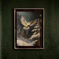 Poster Eule Im Winterwald Poster Eule Im Winterwald von LunaetNoctua