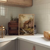 Poster Haus Am Fluss Im Frühling von LunaetNoctua