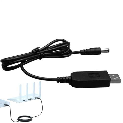 Lunaobrik 5 V auf 12 V Step-Up-Kabel - 5 V auf 12 V Step-Up USB, Kleines 5V auf 9V/12V Step-Up-Kabel | Tragbarer DC-Stecker, USB-zu-DC-Konvertierungskabel, Spannungserhöhungskabel für Ventilator, von Lunaobrik