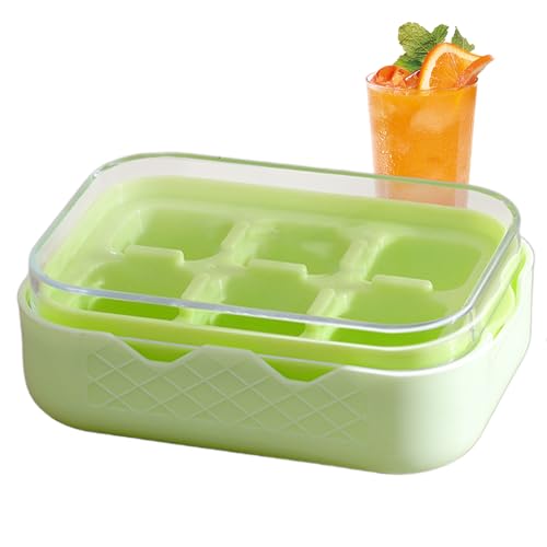 Lunaobrik Eiskugel-Faktor, Eisschalen für Gefriertruhe – Eiswürfelschalen mit 6 Gittern mit Deckel | flexibel zu tragen, einfach zu lösen, wiederverwendbares Design zum Trinken Lunaobrik Eiskugel-Faktor, Eisschalen für Gefriertruhe – Eiswürfelschalen mit 6 Gittern mit Deckel | flexibel zu tragen, einfach zu lösen, wiederverwendbares Design zum Trinken von Lunaobrik