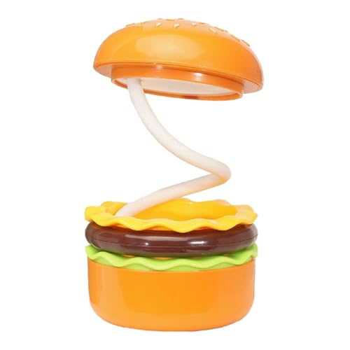 Lunaobrik Hamburger Tischlampe, niedliches Nachtlicht - 360 Grad verstellbare USB-Ladeschreibtischlampe | Ausgefallene Tischlampen, niedliche Schreibtischlampe, Schreibtischlampe für von Lunaobrik