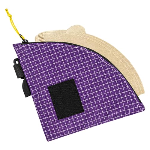 Lunaobrik Kaffeefilteraufbewahrung, Siebträger | Einzigartiger tragbarer Ventilator-förmiger Abtropfhalter – wasserdichter Filterpapierdeckel, wiederverwendbare Papieraufbewahrungstasche, Tasche von Lunaobrik