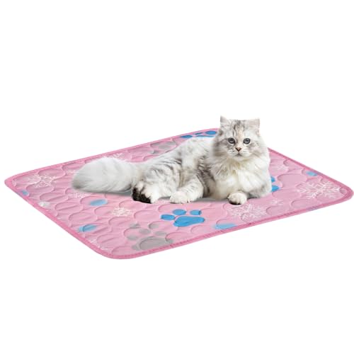 Lunaobrik Kühlmatte für Hunde – tragbares Kissen aus Eisstoff für Tiere – rutschfeste Matte für Hunde, Haus, Garten, Wohnzimmer, Balkon, Schlafzimmer, 60 x 50 cm von Lunaobrik