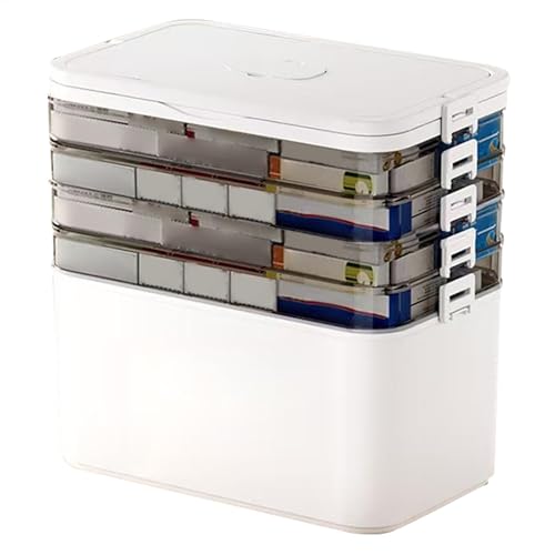 Lunaobrik Medizin Organizer Box Organizer Organizer Medizin Box Medizin Box Reise Pillenetui mit Griff Aufbewahrungsbox Organizer für mehrere Medizinschränke von Lunaobrik