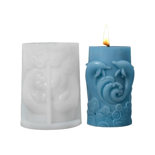 Zylindrische Kerzenformen – Kerzenform in Delfinform, 3D- -Silikonform | handgefertigte Aromatherapie-Kerzenform, kreativer Kerzengießer | Gipsformen Zylindrische Kerzenformen – Kerzenform in Delfinform, 3D- -Silikonform | handgefertigte Aromatherapie-Kerzenform, kreativer Kerzengießer | Gipsformen von Lunaobrik