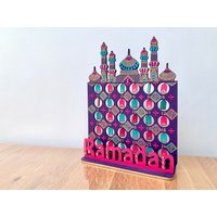 Twilight Ramadan Countdown Kalender | Gold Rosa Petrol Lila Handgemaltes Eid Geschenk Kinder Aktivität von LunarCelebrations