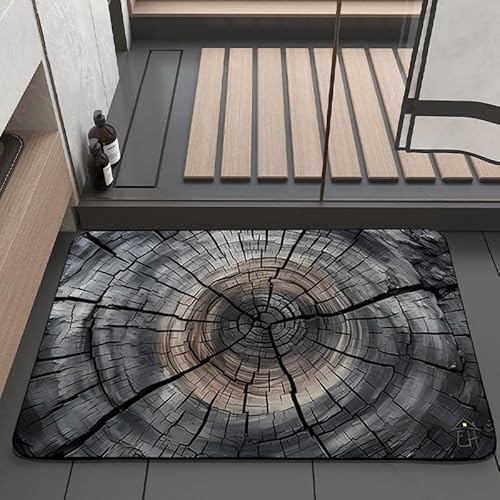 LunarCrafters Holz-Badematte, Holzteppich, Duschmatte, Eingangsmatte für drinnen und draußen, super saugfähig, ultradünn, rutschfest, schnell trocknend, für drinnen und draußen, passt unter die Tür (C LunarCrafters Holz-Badematte, Holzteppich, Duschmatte, Eingangsmatte für drinnen und draußen, super saugfähig, ultradünn, rutschfest, schnell trocknend, für drinnen und draußen, passt unter die Tür (C von LunarCrafters