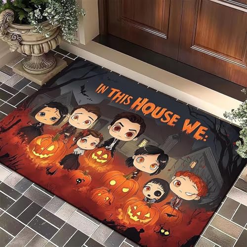 LunarCrafters Horror-Teppich, "There is some horrors in this house", Welcome Foolish Mortals Fußmatte, super saugfähig, ultradünn, rutschfest, schnell trocknend, für drinnen und draußen, passt unter LunarCrafters Horror-Teppich, "There is some horrors in this house", Welcome Foolish Mortals Fußmatte, super saugfähig, ultradünn, rutschfest, schnell trocknend, für drinnen und draußen, passt unter von LunarCrafters