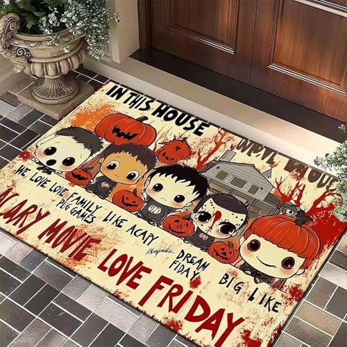 LunarCrafters Horror-Teppich, "There is some horrors in this house", Welcome Foolish Mortals Fußmatte, super saugfähig, ultradünn, rutschfest, schnell trocknend, für drinnen und draußen, passt unter LunarCrafters Horror-Teppich, "There is some horrors in this house", Welcome Foolish Mortals Fußmatte, super saugfähig, ultradünn, rutschfest, schnell trocknend, für drinnen und draußen, passt unter von LunarCrafters