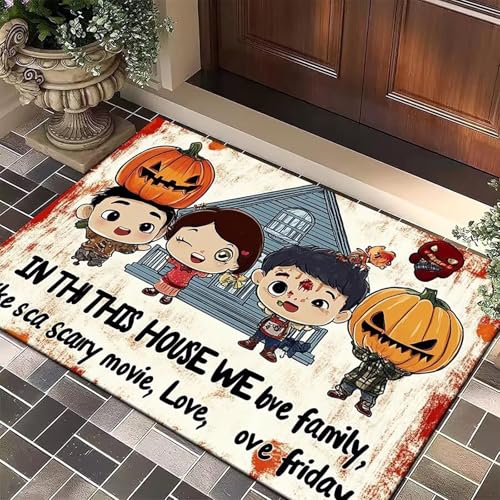 LunarCrafters Horror-Teppich, "There is some horrors in this house", Welcome Foolish Mortals Fußmatte, super saugfähig, ultradünn, rutschfest, schnell trocknend, für drinnen und draußen, passt unter LunarCrafters Horror-Teppich, "There is some horrors in this house", Welcome Foolish Mortals Fußmatte, super saugfähig, ultradünn, rutschfest, schnell trocknend, für drinnen und draußen, passt unter von LunarCrafters