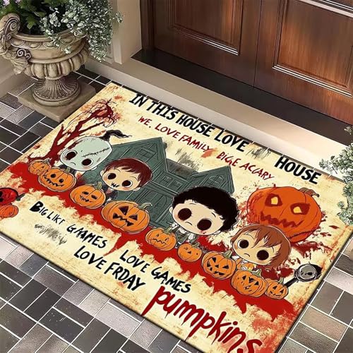 LunarCrafters Horror-Teppich, "There is some horrors in this house", Welcome Foolish Mortals Fußmatte, super saugfähig, ultradünn, rutschfest, schnell trocknend, für drinnen und draußen, passt unter LunarCrafters Horror-Teppich, "There is some horrors in this house", Welcome Foolish Mortals Fußmatte, super saugfähig, ultradünn, rutschfest, schnell trocknend, für drinnen und draußen, passt unter von LunarCrafters
