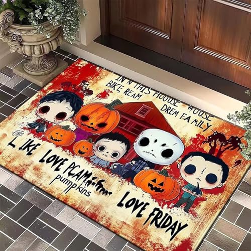 LunarCrafters Horror-Teppich, "There is some horrors in this house", Welcome Foolish Mortals Fußmatte, super saugfähig, ultradünn, rutschfest, schnell trocknend, für drinnen und draußen, passt unter LunarCrafters Horror-Teppich, "There is some horrors in this house", Welcome Foolish Mortals Fußmatte, super saugfähig, ultradünn, rutschfest, schnell trocknend, für drinnen und draußen, passt unter von LunarCrafters
