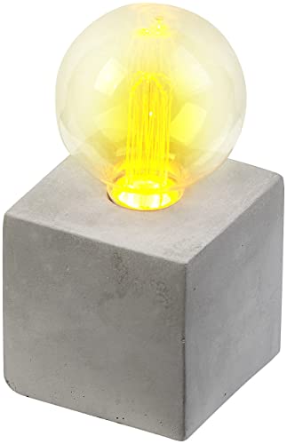 Lunartec Betonsockel Lampe: Deko-Tischleuchte mit LED und Beton-Sockel, USB- oder Batteriebetrieb (Deko Leuchte, Dekolicht, Nachttischlampe) von Lunartec