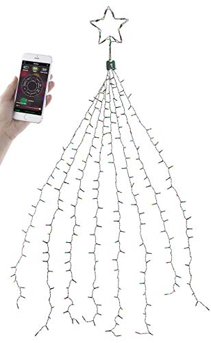 Lunartec Weihnachtslichterkette: Christbaum-Überwurf-Lichterkette, 320 RGBW-LEDs, Bluetooth & App, IP44 (Weihnachtsbeleuchtung außen, Christbaumnetz Beleuchtung, LED Weihnachtsbaumkerzen) von Lunartec