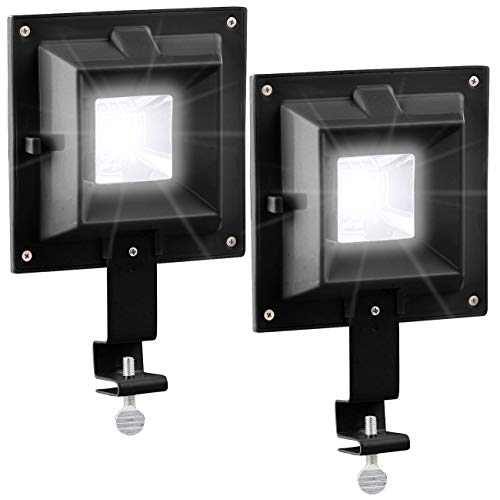 Lunartec 2er-Set Solar-LED-Dachrinnenleuchten, 20 lm, Licht-Sensor, schwarz von Lunartec