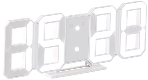Lunartec Digitaluhr Wand: Digitale Jumbo-LED-Tisch- & Wanduhr, 3D, Wecker, dimmbar, 28 cm (Digitaluhr zum Hinstellen, 3D Uhr, Beleuchtete) von Lunartec