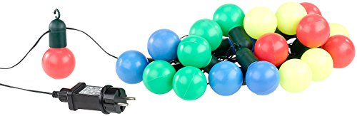 Lunartec Disco Lichterkette: 4-farbige LED-Lichterkette mit 20 Lämpchen, 1,2 Watt, 475 cm, IP44 (Gartenlichterkette, Lichterkette Garten, Lichtschlauch) von Lunartec
