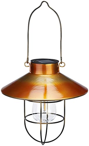 Lunartec Gartendekorationen Solar: Deko-Solar-Hängelampe im bronzenen Retro-Look, 600-mAh-Akku, IP44 (LED Hängelampen Retro, Hängelampen alt, Beleuchtung) von Lunartec