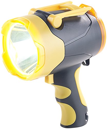 Lunartec Akku Handscheinwerfer: Akku-LED-Handlampe, 10 Watt, bis 400 m Leuchtweite, Powerbank-Funktion (Handleuchte) von Lunartec