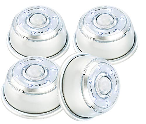 Lunartec LED-Nachtlicht mit Bewegungsmelder & Magnethalterung 4er-Set von Lunartec