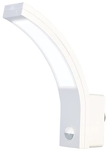 Lunartec LED Lampen aussen: LED-Außenwandleuchte mit PIR-Sensor, 1.100 lm, 15 W, IP65, weiß (Außenlampen mit Bewegungsmelder, Bewegungsmelder außen, Dachrinnenleuchten) von Lunartec