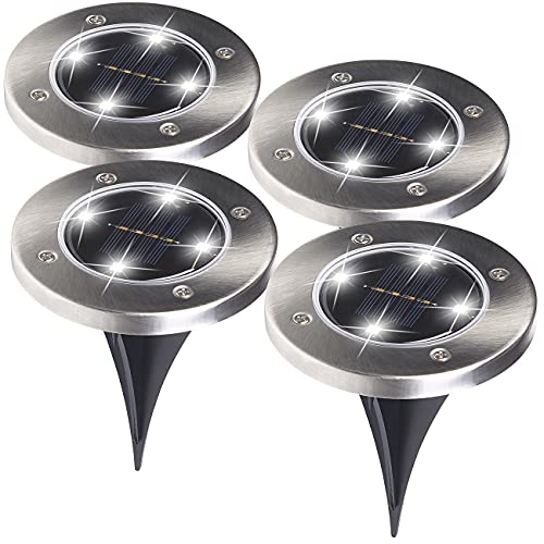 Lunartec Bodenstrahler: 4er-Set Solar-Gartenstrahler mit Erdspieß, 200 lm, IP44 (Bodenleuchte Solar, LED Bodenleuchten, Pflanzen Sensor) von Lunartec