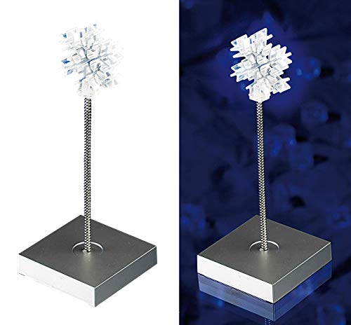 Lunartec LED Deko: LED-Dekoleuchte Eiskristall mit weißer LED, batteriebetrieben (Eiskristall Leuchte, Tischlampe batteriebetrieben, Lampe mit Batterie) von Lunartec