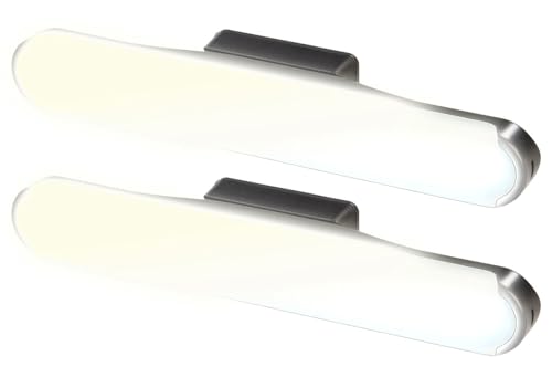 Lunartec LED-Leselichter: 2er-Set Akku-LED-Leselampen für Wand & Unterschrank, einstellbar, 24cm (Dimmbuchleuchte, Buchlicht, Leselampe Buch) von Lunartec