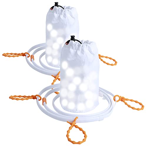 Lunartec Camping Leuchte: 2er-Set 2in1-Outdoor-USB-LED-Lichtschläuche, je 90 LEDs, 630 lm, IP67 (USB Lichterschlauch, Camping Lichterkette USB, wiederaufladbare Batterien) von Lunartec